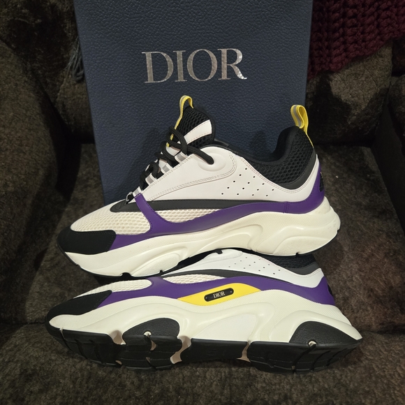 Dior White and Purple Sneakers - Picture 1 of 5